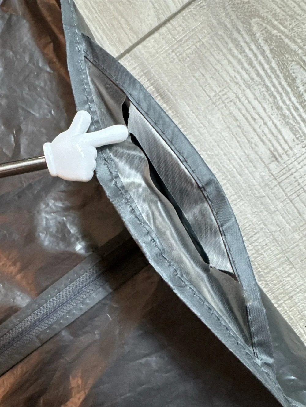 Saks Fifth Ave The Fur Salon Garment Bag Zipper 54x 23” and Plastic Bag 51x23”
